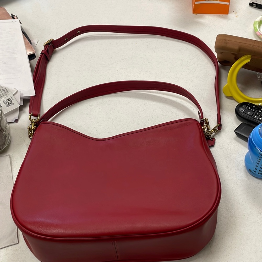 Red coach shoulder/crossbody bag